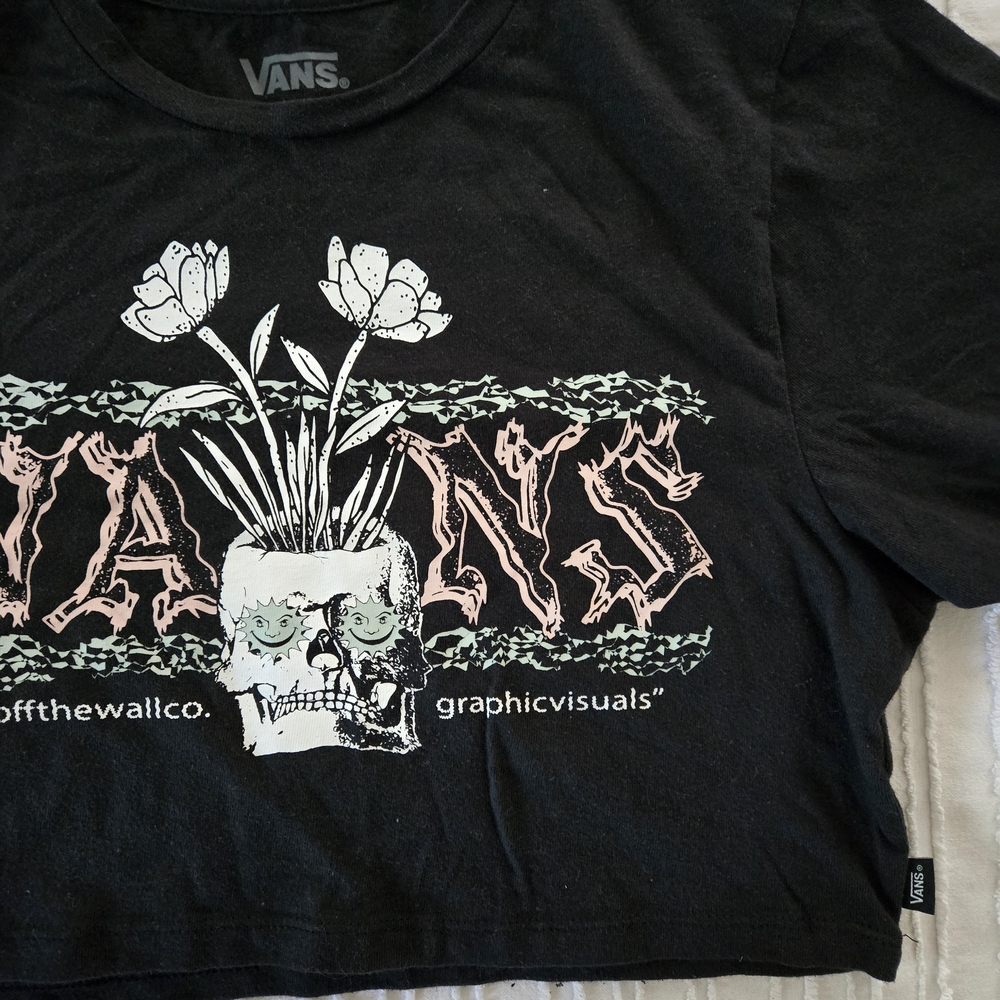 Vans Black Graphic Crop Top